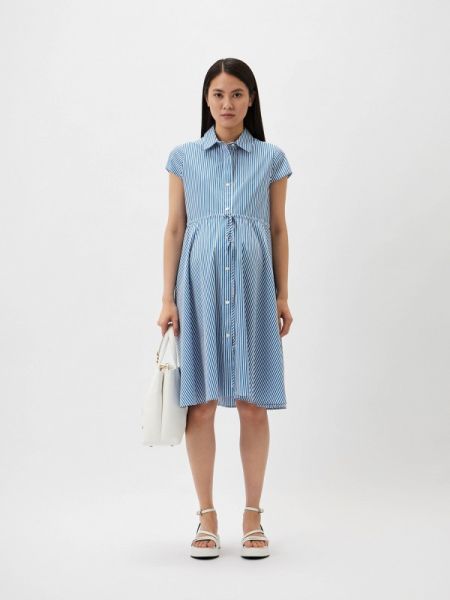 Платье-рубашка Pietro Brunelli Maternity голубое
