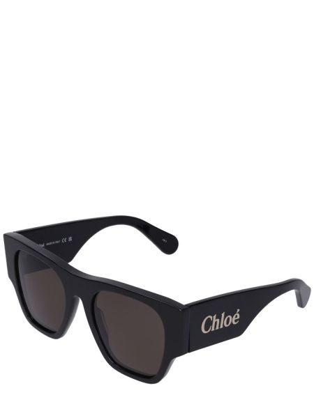 Oversized γυαλιά ηλίου Chloé μαύρο
