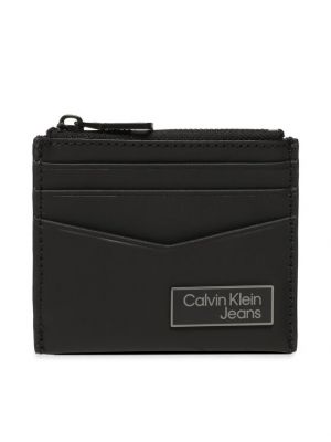 Peňaženka na zips Calvin Klein Jeans čierna