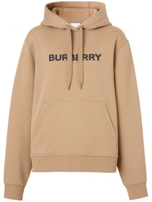 Hoodie con stampa Burberry marrone