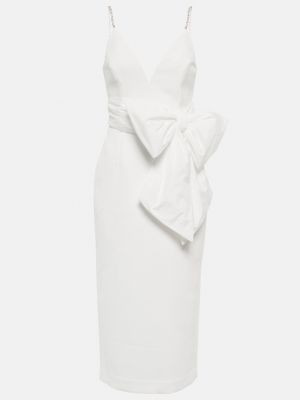 Платье миди с бантом из крепа Rebecca Vallance белое
