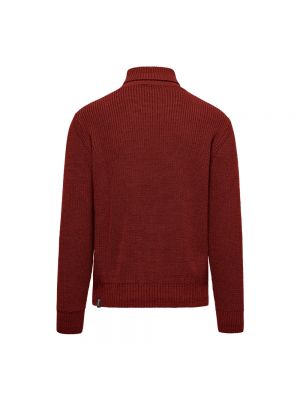 Jersey cuello alto de lana con cuello alto de tela jersey Bomboogie rojo