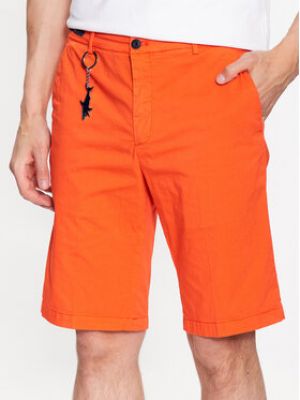 Bavlnené priliehavé šortky Paul&shark oranžová