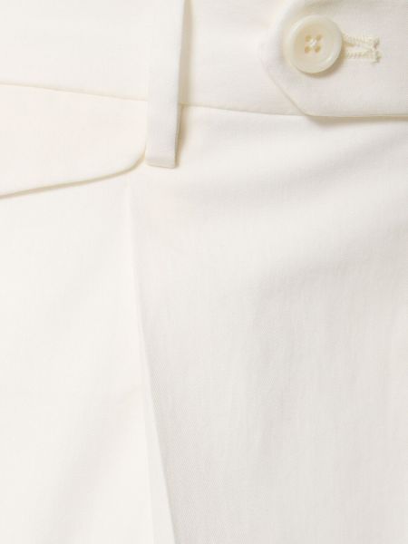 Плисирани памучни панталон Tagliatore бяло