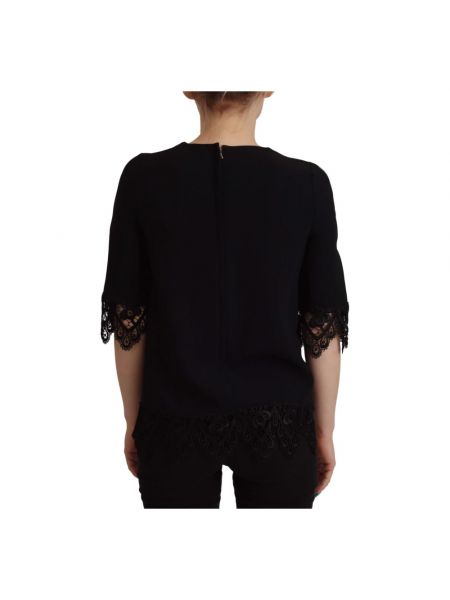 Bluzka z koralikami Dolce And Gabbana czarna