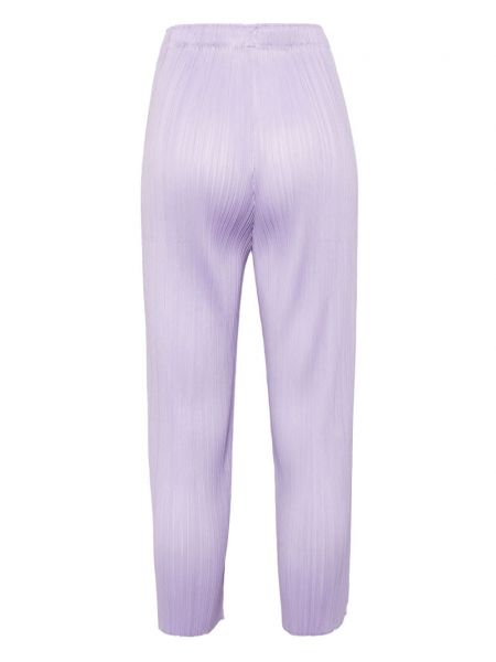 Plisované kalhoty Pleats Please Issey Miyake fialové