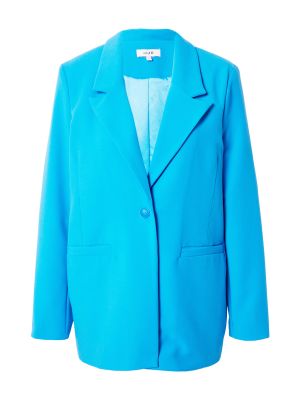 Jednofarebné viskózové priliehavé sako Mbym - modrá