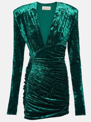 Sametové šaty Alexandre Vauthier zelené