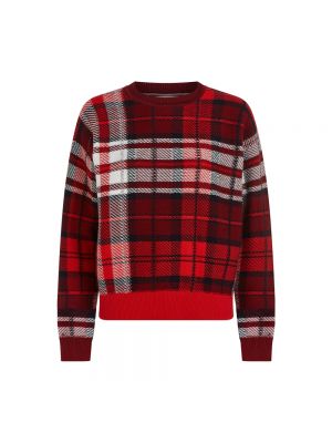 Sweter z nadrukiem Tommy Hilfiger czerwony