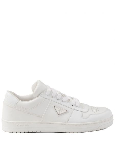 Baskets en cuir Prada blanc