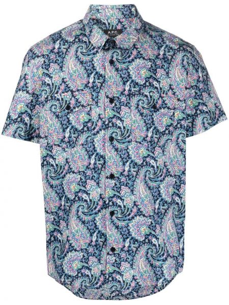 Košeľa s potlačou s paisley vzorom A.p.c. modrá