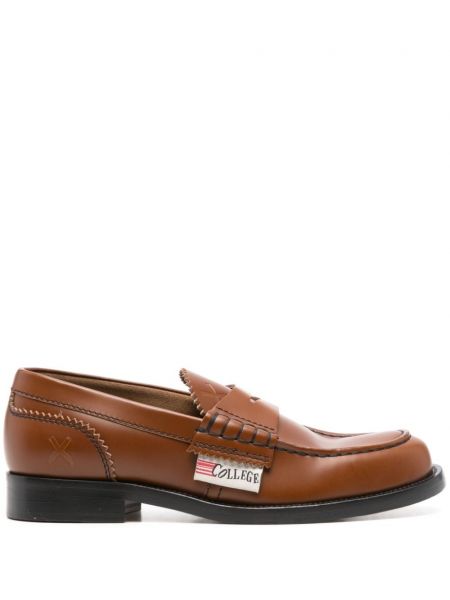 Læder loafers College brun