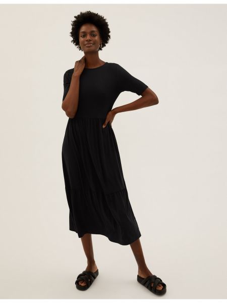 Šaty ke kolenům Marks & Spencer, černá