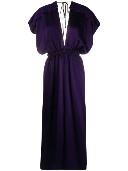 Расклешенное платье макси без рукавов расклешенное Maison Rabih Kayrouz, фиолетовое