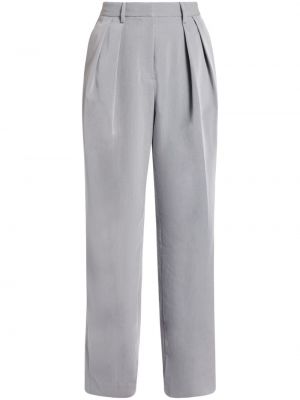 Плисирани прав панталон Staud сиво