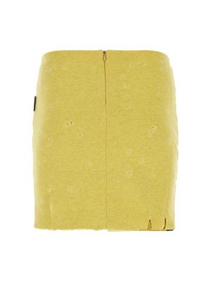 Mini falda de algodón Palm Angels amarillo