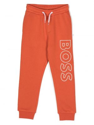 Leggings con stampa Boss Kidswear arancione