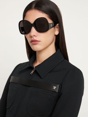 Oversized sluneční brýle Courrèges černé