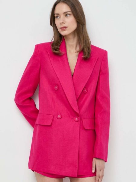 Розовый однотонный пиджак Luisa Spagnoli
