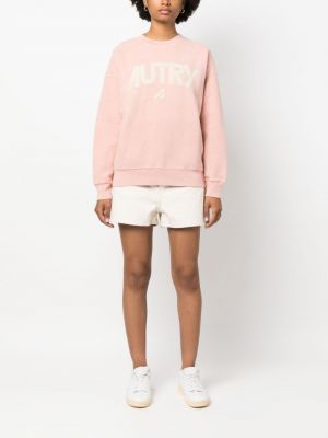 Sweatshirt aus baumwoll mit print Autry pink