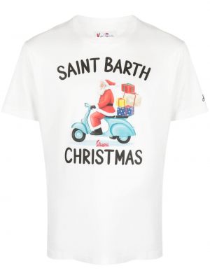 Tricou din bumbac cu imagine Mc2 Saint Barth alb