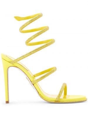 Sandały skórzane Renè Caovilla żółte