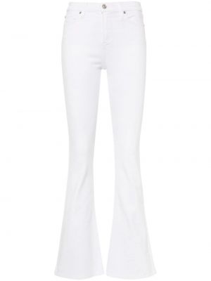 Jeans bootcut taille haute 7 For All Mankind blanc