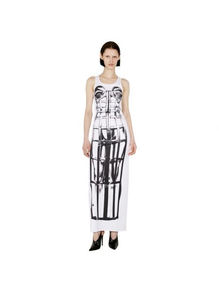 Sukienka długa Jean Paul Gaultier biała