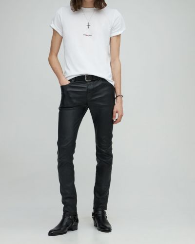 Džerzej bavlnené tričko Saint Laurent čierna