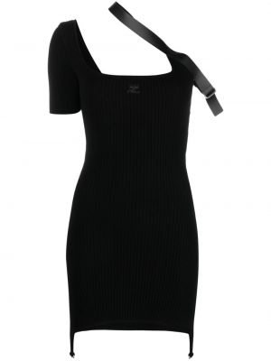 Ασύμμετρη φόρεμα Courreges μαύρο