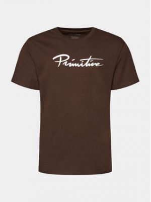 T-shirt Primitive marron
