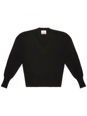 Кашмирен пуловер с v-образно деколте Bally черно