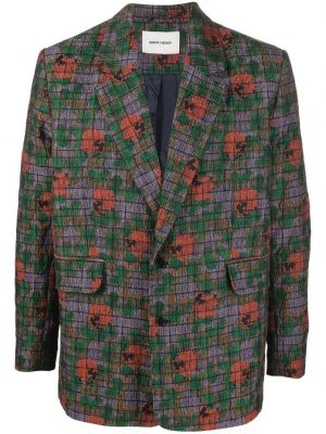 Floral lang blazer Henrik Vibskov grønn