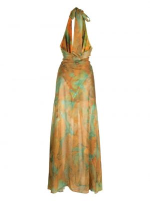 Koktejlové šaty s potiskem s abstraktním vzorem Ronny Kobo