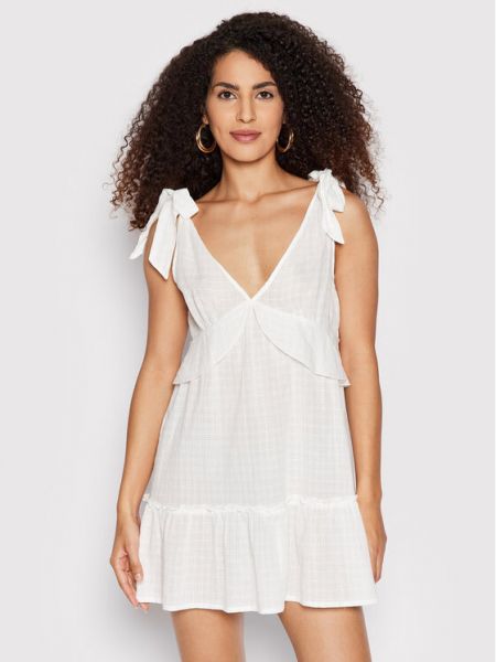 Sukienka plażowa Viola 10265355 Biały Regular Fit Vero Moda