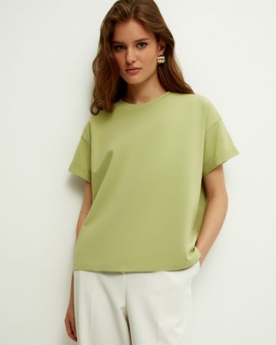 Укороченная футболка Zarina, зеленая