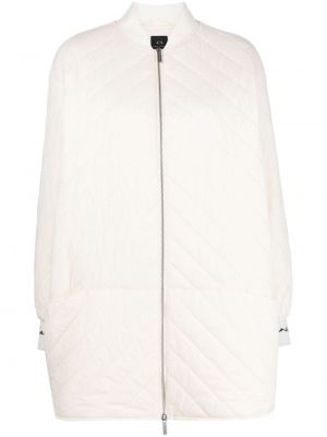 Prešívaný kabát na zips Armani Exchange biela
