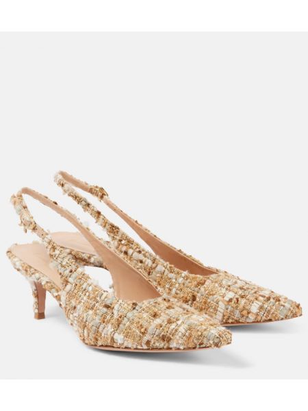 Slingback pumper med stropper Gianvito Rossi guld