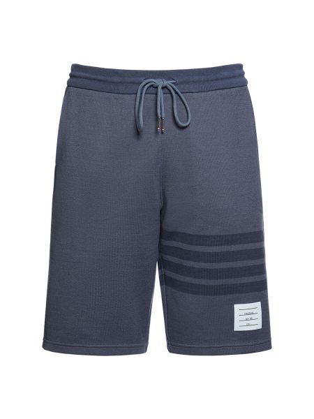 Pantalones cortos de punto deportivos Thom Browne azul