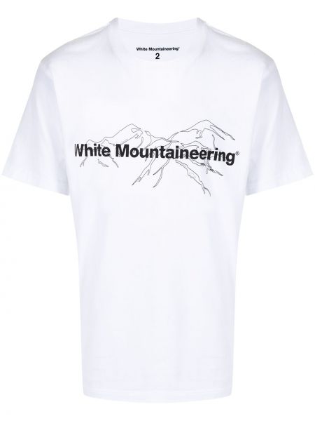 Camiseta con estampado White Mountaineering blanco