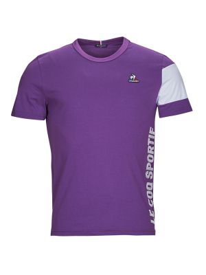 Tričko s krátkými rukávy Le Coq Sportif fialové