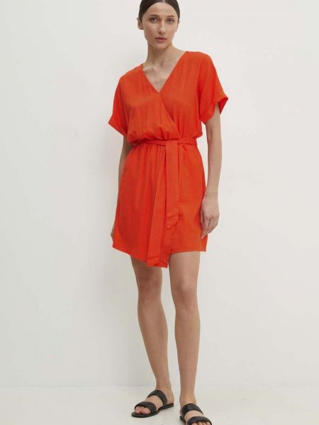 Sukienka mini Answear Lab pomarańczowa