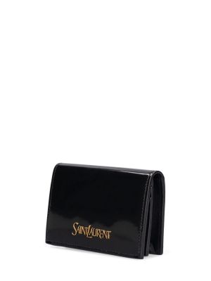 Usnjena usnjena denarnica Saint Laurent črna