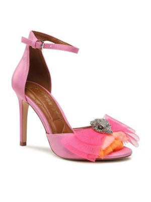 Sandály s mašlí Kurt Geiger růžové
