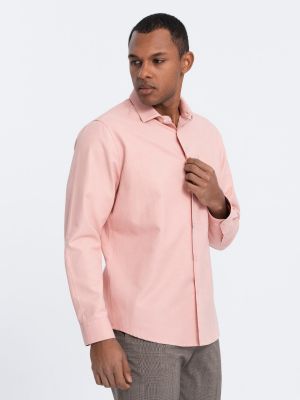 Риза с джобове Ombre розово