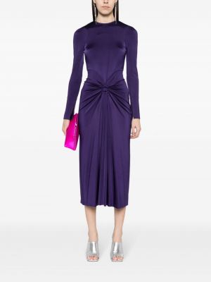 Robe de soirée en satin Victoria Beckham violet