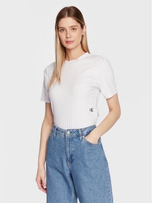 Blúz Calvin Klein Jeans fehér