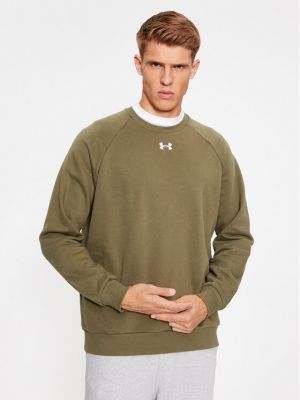 Laza szabású fleece pulóver Under Armour khaki