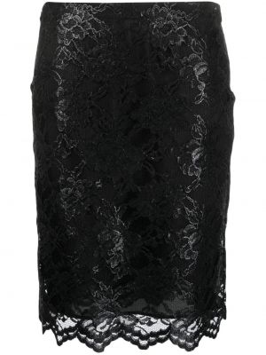 Krajkové květinové mini sukně Aspesi černé