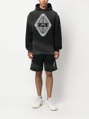 Gradienta krāsas kapučdžemperis ar apdruku A-cold-wall* melns